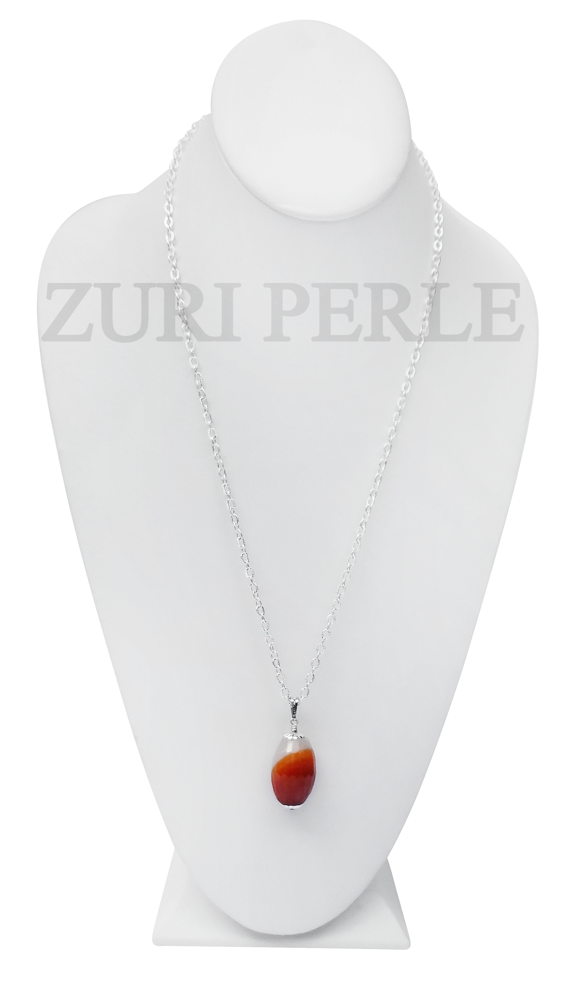 Zuri Perle Carnelian Handmade necklace African Inspired Jewelry Nigerian Jeweler 